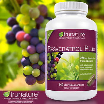 Trunature 250mg Resveratrol Plus 140膠囊 強效白藜蘆醇 葡萄籽精華素晳顏