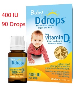 baby drop 嬰兒維他命 D3 Vitamin D3 400 IU, 滴劑90天份(2.5 ml)