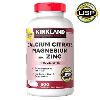 科克蘭 鈣鎂鋅＋D3 500顆 kirkland calcium citrate magnesium zinc