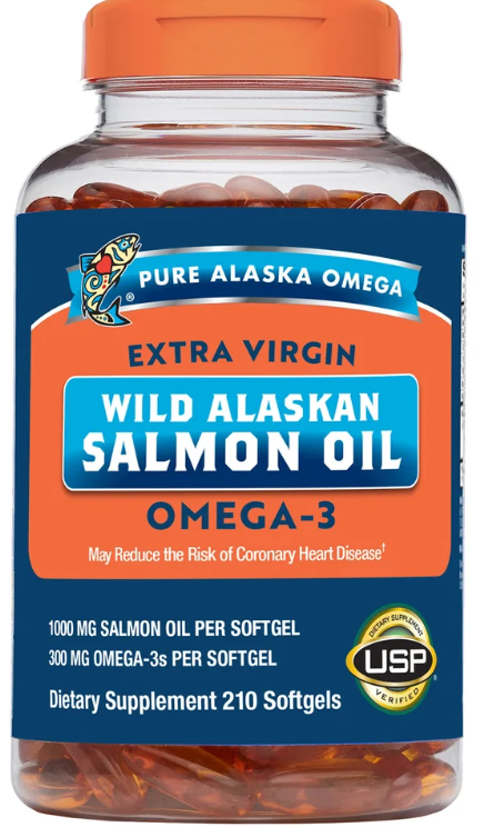 Pure Alaska Omega-3 阿拉斯加天然魚油 alaskan salmon oil 1000mg 210 顆