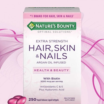 Nature's Bounty Hair, Skin & Nails含生物素5000mcg 綜合維他命250顆