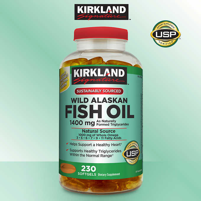 Kirkland Signature頂級野生阿拉斯加魚油(Wild Alaskan Fish Oil)1400mg 230顆