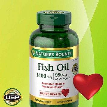 自然之寶魚油Nature's Bounty Fish Oil 1400mg 魚油 130粒